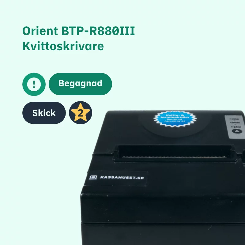 ORIENT BTP-R880III Begagnad kvittoskrivare